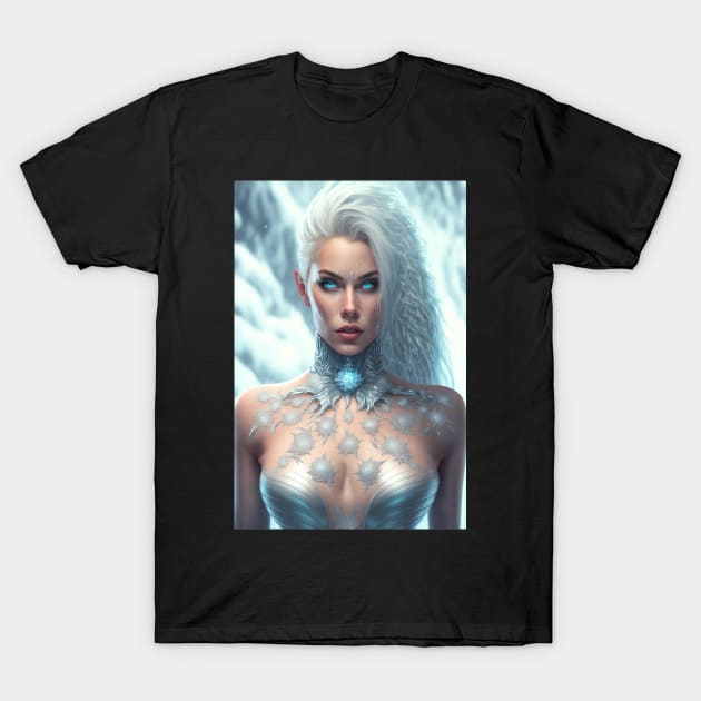 Frozen Lady of the North T-Shirt by AICreateWorlds